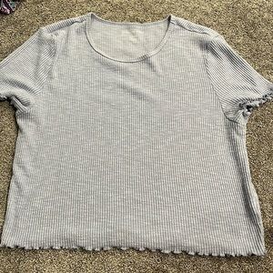A large light blue crop top